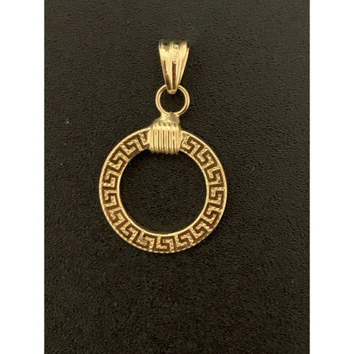 18K Gold Pendant Round Circle 0.94 grams - Rafant