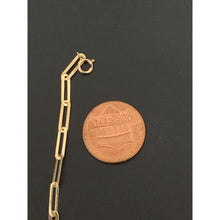Load image into Gallery viewer, 18K Gold Bracelet Paper Clips Chain Link 7.25 inches 1.38 grams - Rafant
