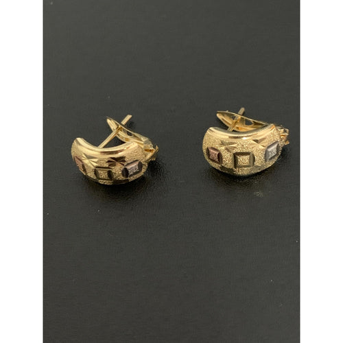 18K Gold Earrings French Clips 1.27 grams - Rafant