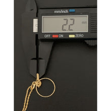 Load image into Gallery viewer, 18K Gold Necklace Chain 18&quot; With Circle Round Key Pendant 2.26 grams - Rafant
