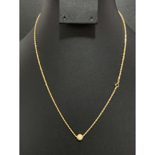 Load image into Gallery viewer, 18K Gold Necklace Chain 17.50 inches with Frosted Ball Pendant 1.04 grams - Rafant
