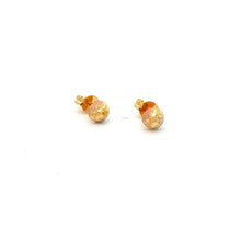 Load image into Gallery viewer, 18K Gold Earrings Stud Tiny 0.76 grams Tricolor - Rafant
