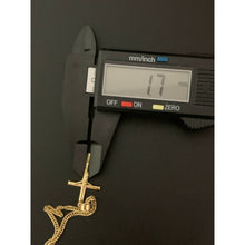 Load image into Gallery viewer, 18K Saudi Gold Necklace 18&quot; Chain with Cross Pendant 3.83 grams - Rafant
