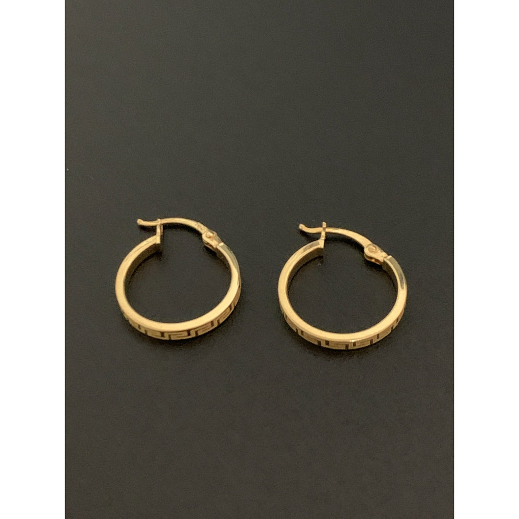 18K Gold Earrings Hoops Loops Small 1.58 grams - Rafant