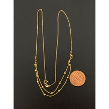 Load image into Gallery viewer, 18K Gold Necklace 18 inches Beaded 1.01 grams - Rafant
