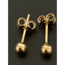 Load image into Gallery viewer, 18K Gold Earrings Stud Ball Polished Tiny Small 0.93 grams - Rafant
