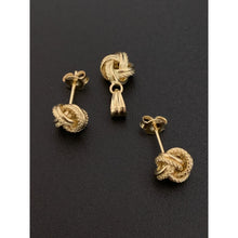 Load image into Gallery viewer, 18K Gold Earrings and Pendants Knot Set - Rafant
