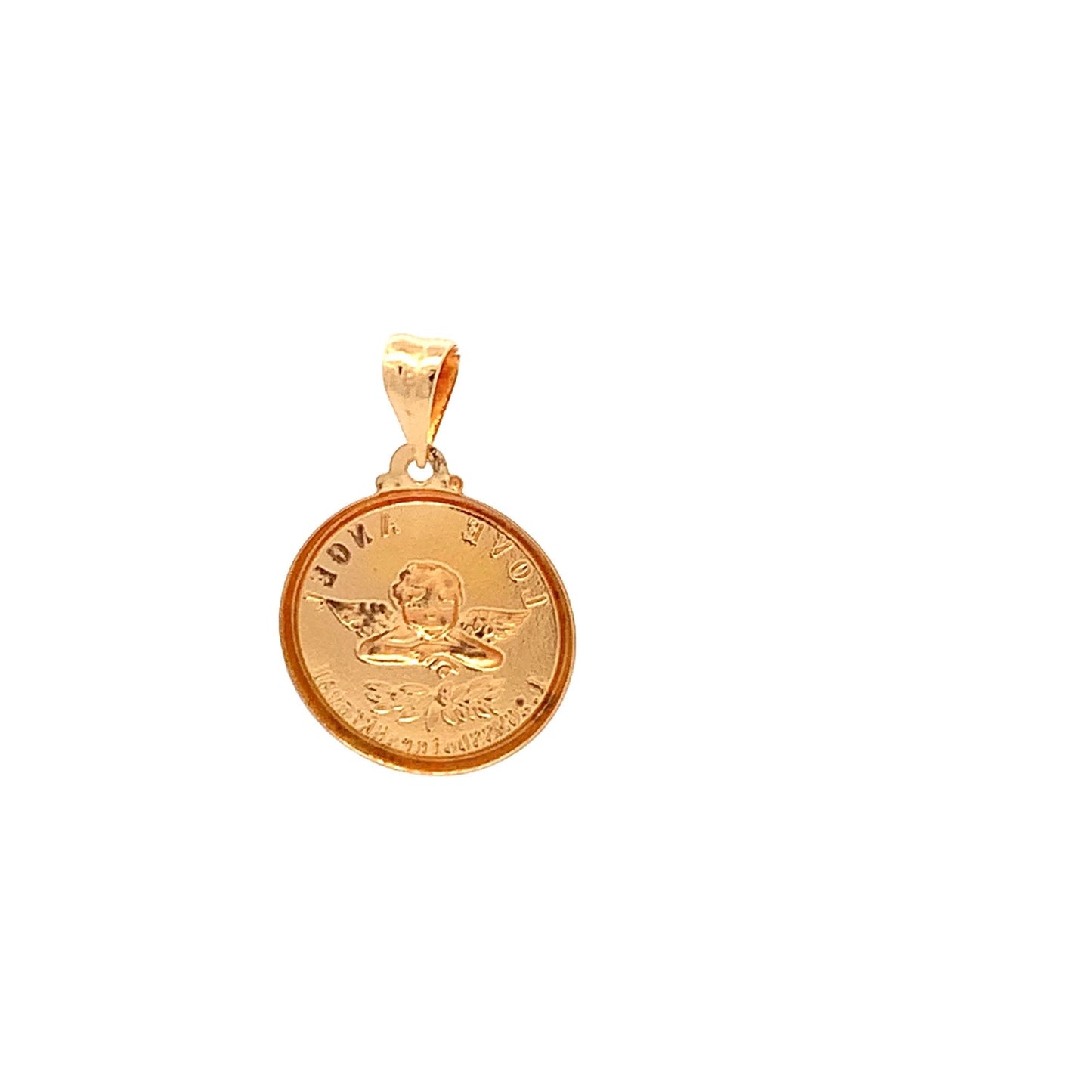 18K Yellow Gold Pendant Round Circle 1.46 grams - Rafant