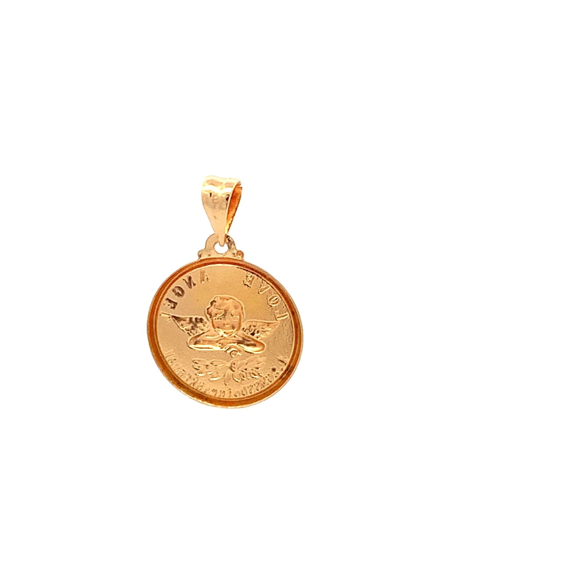 18K Yellow Gold Pendant Round Circle 1.46 grams - Rafant