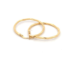 Load image into Gallery viewer, 18K Yellow Gold Earrings Hoops Spiral 1.52 grams - Rafant
