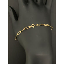 Load image into Gallery viewer, 18K Gold Bracelet Paperclips Link 7.5&quot; - Rafant
