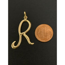 Load image into Gallery viewer, 18K Gold Pendant Letter R 1.35 grams - Rafant
