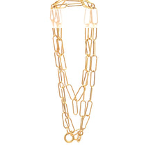 Load image into Gallery viewer, 18K Yellow Gold Necklace Chain Paperclip 16 inches 1.39 grams - Rafant
