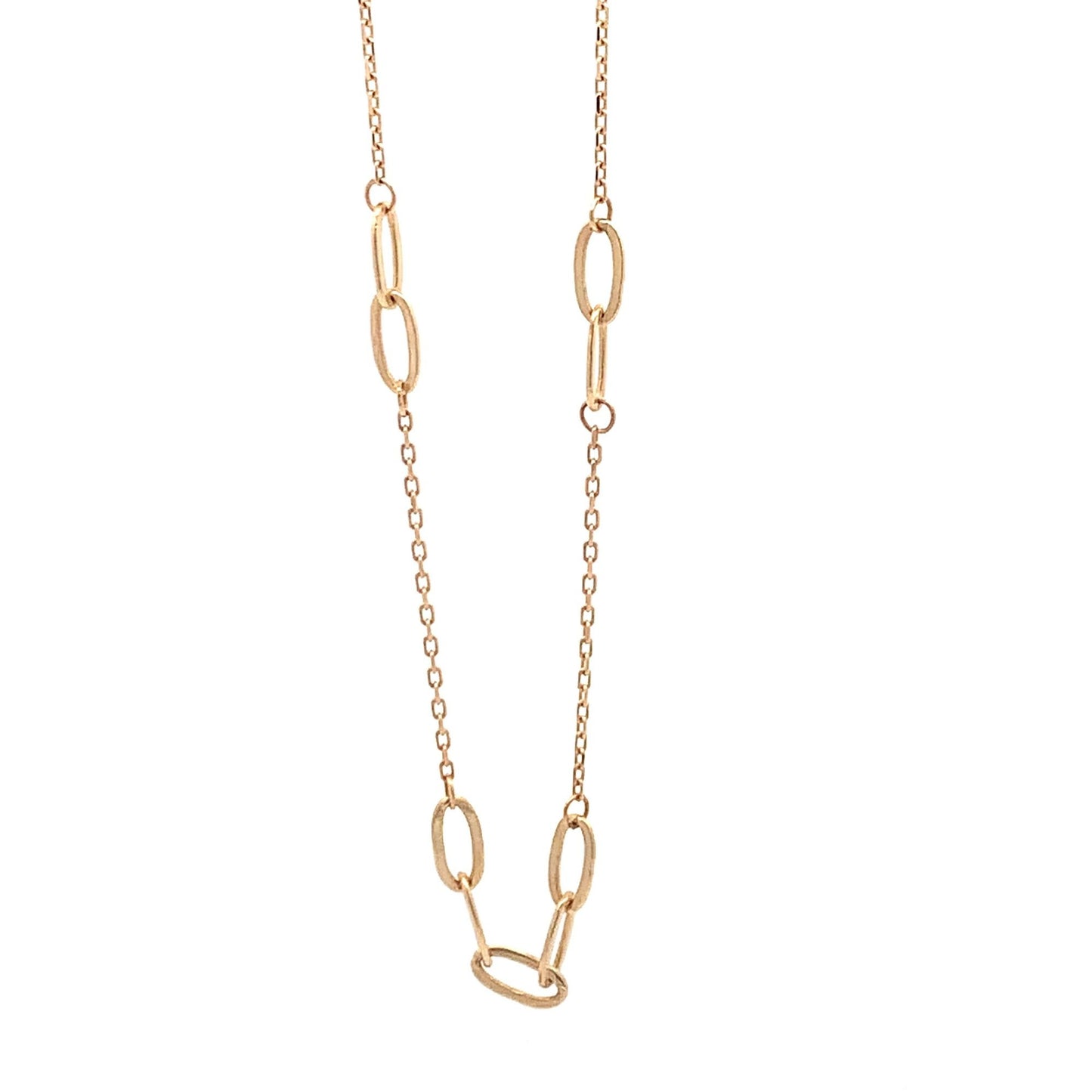 18K Yellow Gold Bracelet Paperclip 6 inches plus 1 inch extension 1.39 grams - Rafant