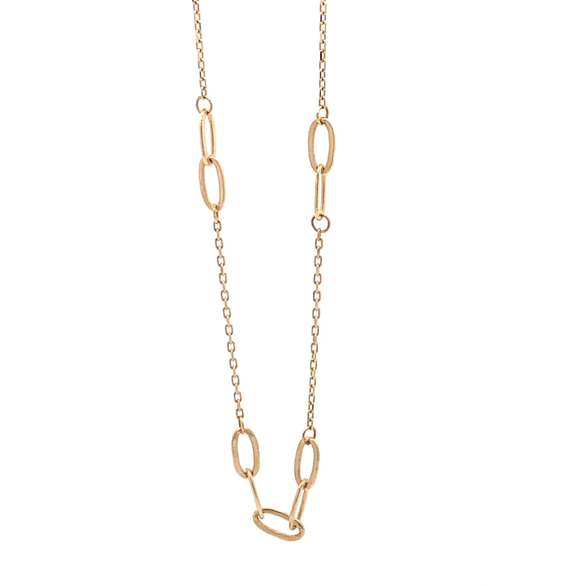 18K Yellow Gold Bracelet Paperclip 6 inches plus 1 inch extension 1.39 grams - Rafant