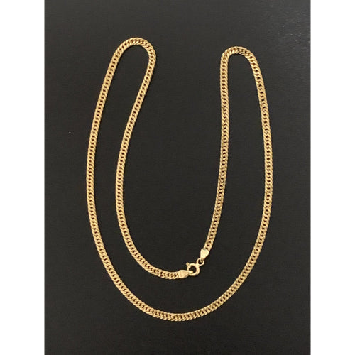 18K Gold Necklace Chain Curb 18 inches 5. 11 grams - Rafant