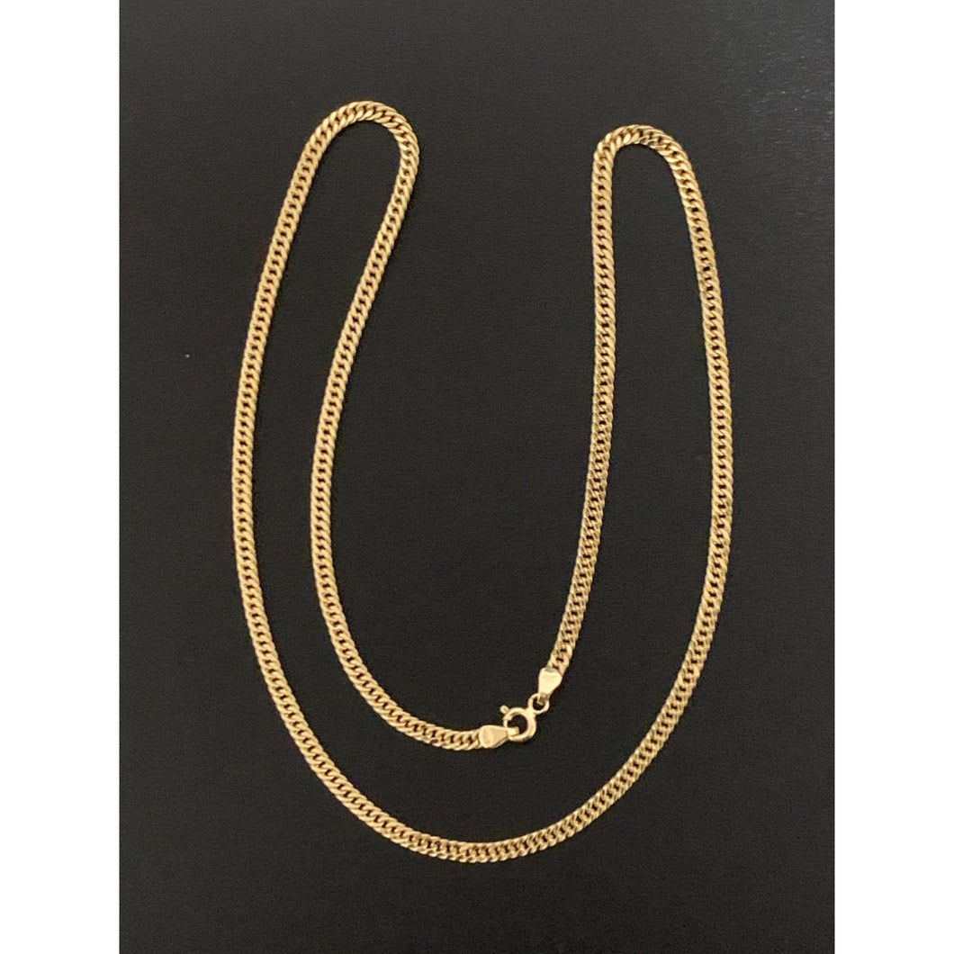 18K Gold Necklace Chain Curb 18 inches 5. 11 grams - Rafant