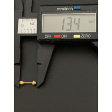 Load image into Gallery viewer, 18K Gold Earrings Balls Stud Very Tiny 0.73 grams - Rafant
