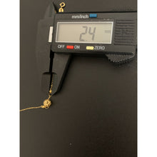 Load image into Gallery viewer, 18K Gold Bracelet Charm Ball Size 6.25&quot; plus 1.25&quot; extension 0.67 grams - Rafant
