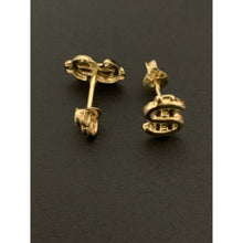 Load image into Gallery viewer, 18K Gold Earrings Stud Dollar Signs 1.46 grams - Rafant
