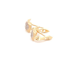 Load image into Gallery viewer, 18K Gold Earrings French Clips Tri Color White Rose Yellow Gold - Rafant
