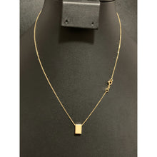 Load image into Gallery viewer, 18K Gold Necklace Chain 16.50&quot; with Rectangle Pendant - Rafant
