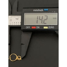 Load image into Gallery viewer, 18K Gold Necklace Chain 15.50 inches with Circle Heart Pendant 1.38 grams - Rafant
