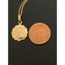 Load image into Gallery viewer, 18K Gold Necklace Chain 17.25 inches with Mother Mary Pendant 1.70 grams - Rafant

