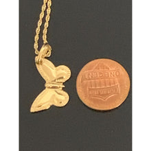 Load image into Gallery viewer, 18K Gold Necklace Chain 17.5&quot; with Butterfly Pendant 1.87 grams - Rafant
