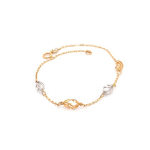 Load image into Gallery viewer, 18K Yellow Gold Bracelet White Yellow Gold Size 7 inches Women 1.21 grams - Rafant
