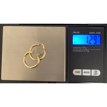 Load image into Gallery viewer, 18K Gold Earrings Hoops Loops 1.29 grams - Rafant
