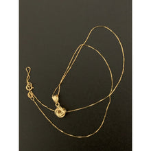 Load image into Gallery viewer, 18K Gold Necklace Chain Box 15.75&quot; with Knot Pendant 1.46 grams - Rafant

