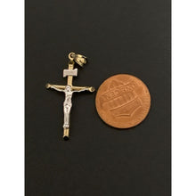 Load image into Gallery viewer, 18K Gold Pendant Cross Jesus Christ 1.11 grams - Rafant
