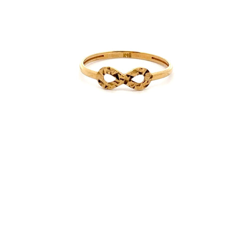 18K Gold Ring Infinity 1.05 grams Size 6.25 - Rafant