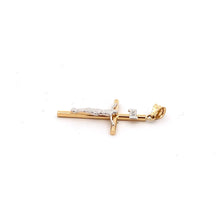 Load image into Gallery viewer, 18K Gold Pendant Cross Religious White Yellow Gold 1.17 grams Jesus Christ - Rafant
