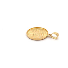 Load image into Gallery viewer, 18K Yellow Gold Pendant Round Dragon Lucky Fortune 1.42 grams - Rafant
