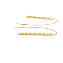 Load image into Gallery viewer, 18K Gold Earrings Threaders 3 inches - Rafant
