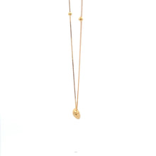 Load image into Gallery viewer, 18K Gold Necklace Chain 17.75 inches Pendant  Heart Puffed Beads Tiny 1.48 grams - Rafant
