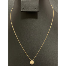 Load image into Gallery viewer, 18K Gold Necklace Chain 16.50&quot; with Round Circle Pendant - Rafant
