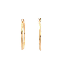 Load image into Gallery viewer, 18K Yellow Gold Earrings Hoops Spiral 1.52 grams - Rafant
