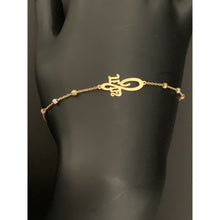 Load image into Gallery viewer, 18K Saudi Gold Bracelet Beads Jesus Tricolor Size 7 - Rafant
