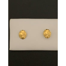 Load image into Gallery viewer, 18K Gold Stud Earrings Screw Type Oval Small - Rafant
