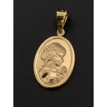 Load image into Gallery viewer, 18K Gold Pendant Oval Woman Lady 0.92 grans - Rafant
