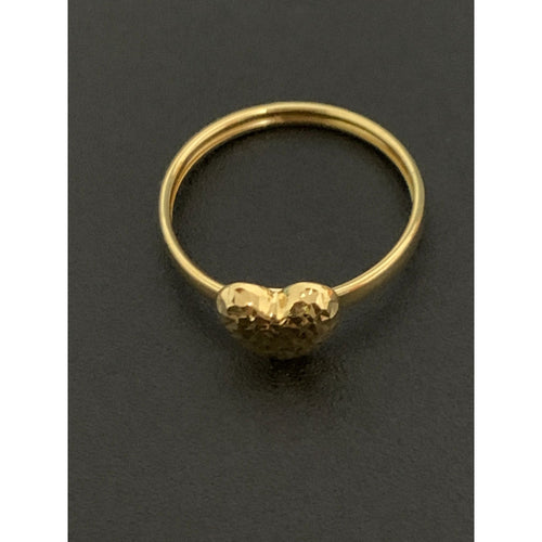 18K Gold Ring Heart 0.71 grams Size 5.5 - Rafant