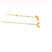 Load image into Gallery viewer, 18K Yellow Gold Earrings Heart Threaders Very Tiny 0.26 grams - Rafant
