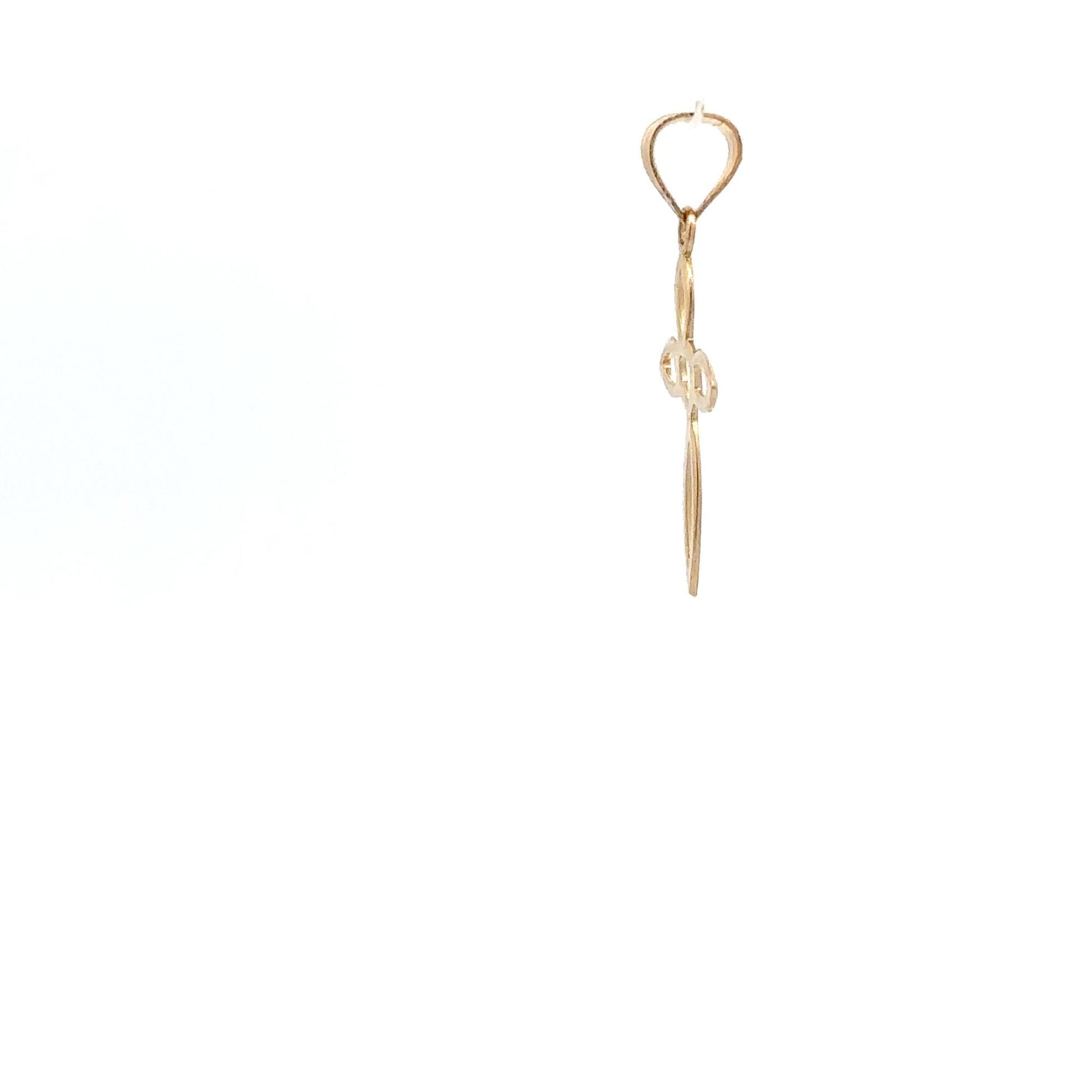 18K Gold Pendant Cross Religious 0.49 grams - Rafant