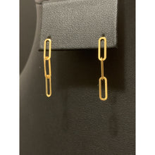 Load image into Gallery viewer, 18K Gold Earrings Paperclip Post 0.70 grams - Rafant

