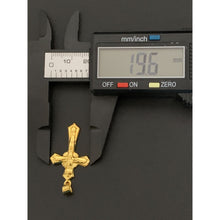Load image into Gallery viewer, 18K Yellow Gold Pendant Cross Jesus Christ Religious 1.16 grams - Rafant
