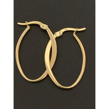 Load image into Gallery viewer, 18K Yellow Gold Earrings Hoops Oval - Rafant
