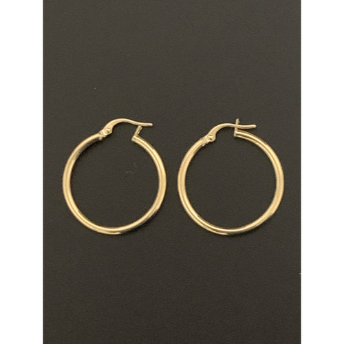 18K Gold Earrings Hoops Loops 1.60 grams - Rafant